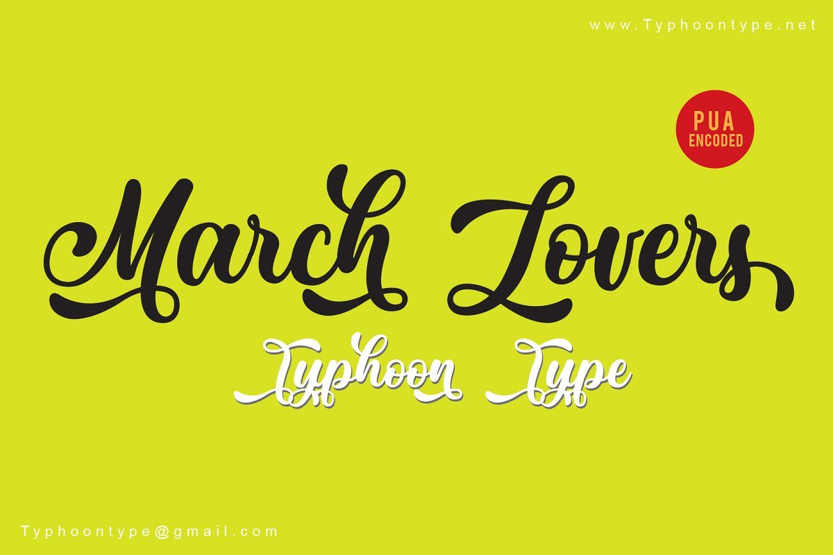 March Lovers Font16图库网精选英文字体