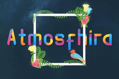 Atmosfhira | Opentype SVG Colorfont素材中国精选英文字体