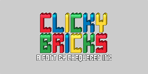 Clicky Bricks font16图库网精选英文字体