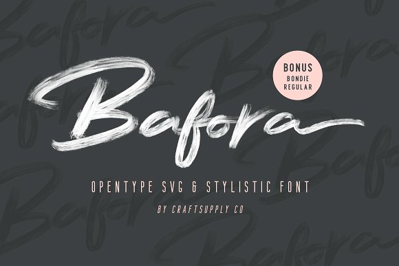 Bafora – SVG Font + Bonus16图库网精选英文字体