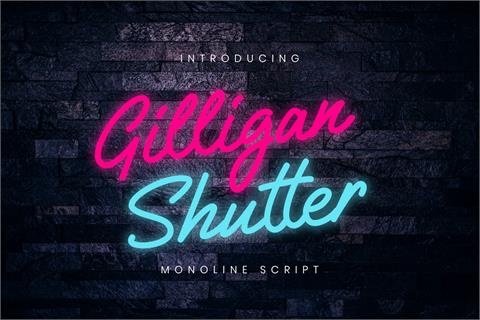 Gilligan Shutter font16图库网精选英文字体