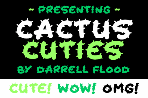 Cactus Cuties font16图库网精选英