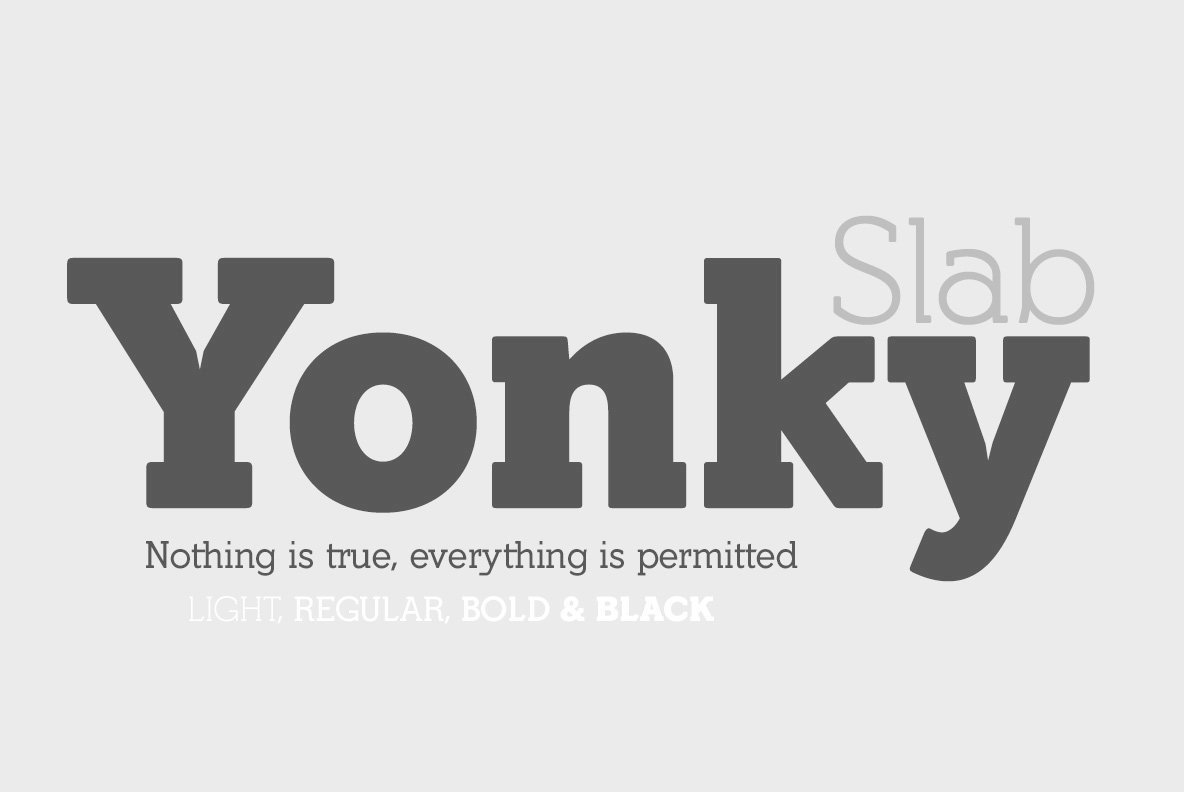 Yonky Slab Font Family素材中国精选英文字体