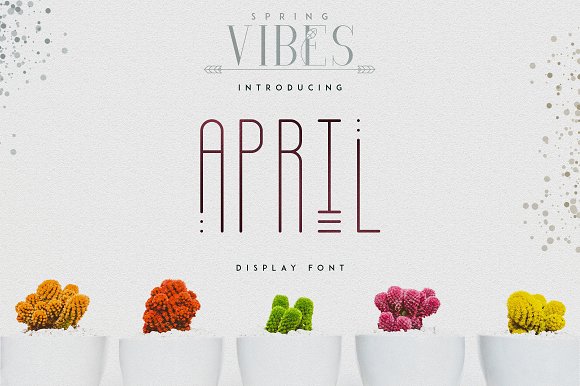 [Spring Vibes] April Display Font素材中国精选英文字体