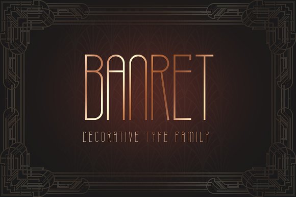 Banret. Font Family16设计网精选英文字体