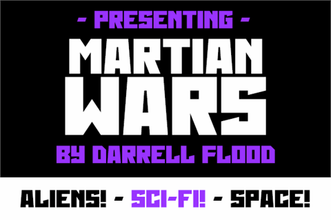 Martian Wars font素材天下精选英文字体