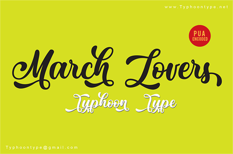 March Lovers – Personal Use font16素材网精选英文字体