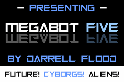 Megabot Five font16图库网精选英文字体