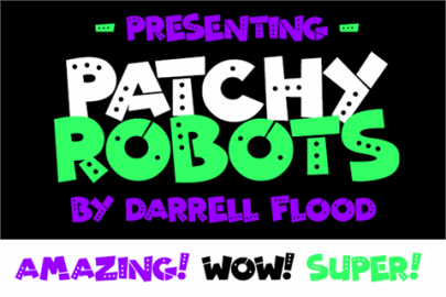 Patchy Robots font16素材网精选英文字体