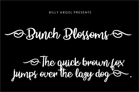 Bunch Blossoms Personal Use font素材天下精选英文字体