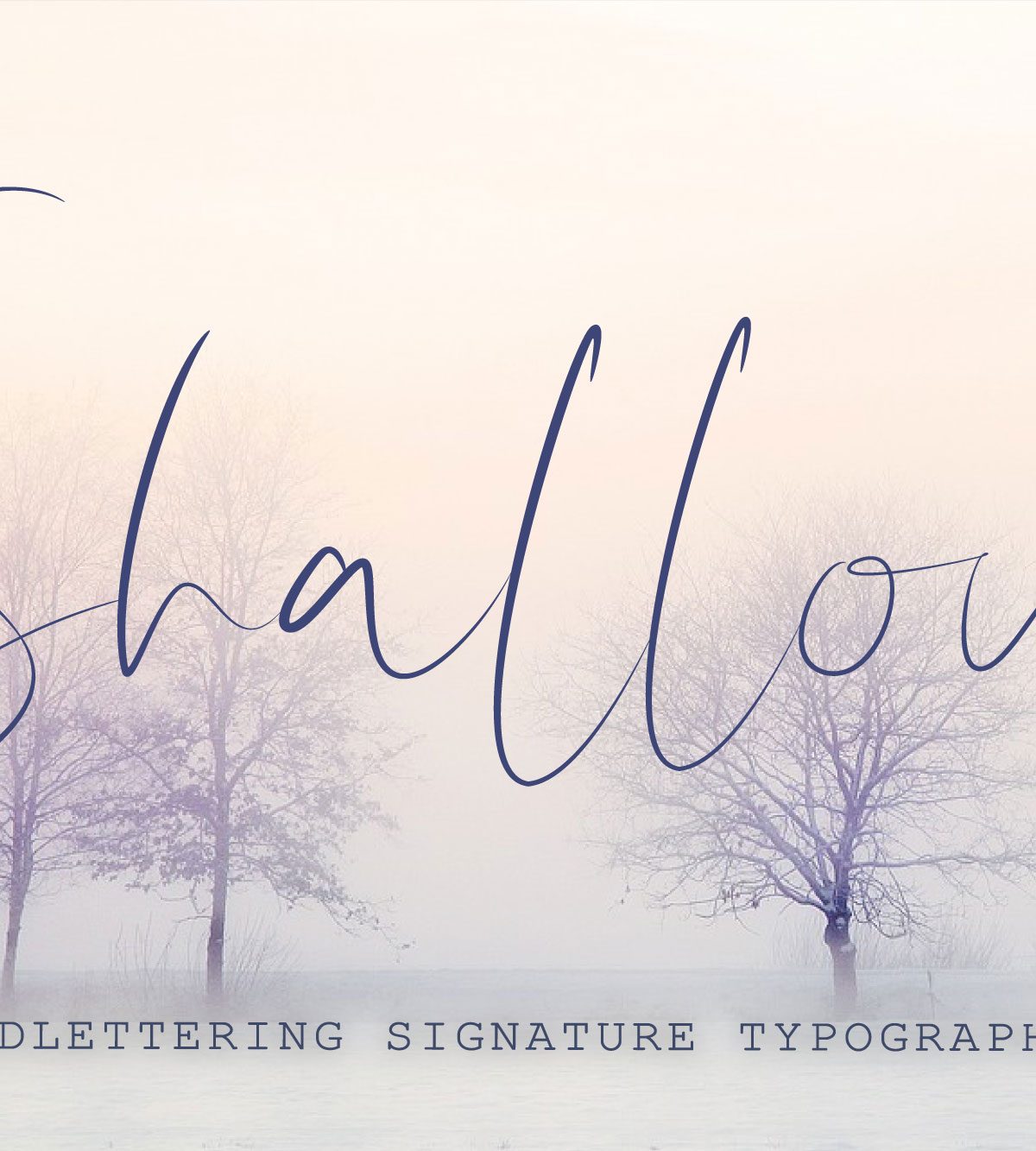 Shallou – Hand Lettering Font素材中国精选英文字体