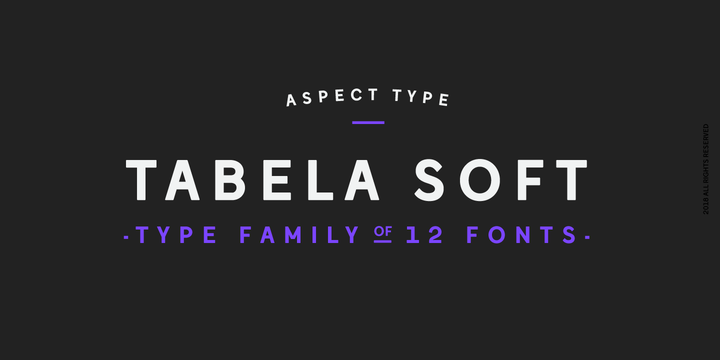 Tabela Soft Font Family素材中国精选英文字体