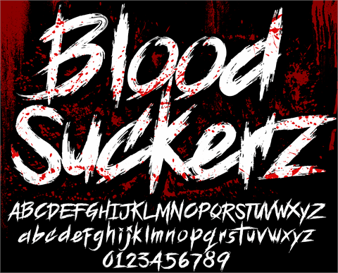 BLOODSEEKER DEMO font16素材网精选英文字体