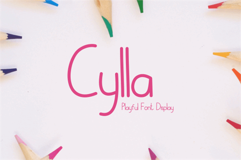 Cylla font16素材网精选英文字体
