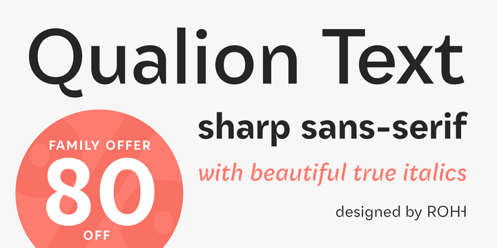 Qualion Text Font Family16设计网精选英文字体