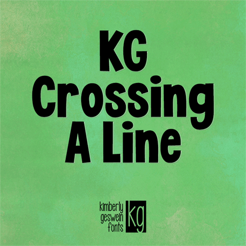 KG Crossing A Line font普贤居精选英文字体