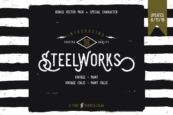 Steelworks Typeface素材中国精选英文字体