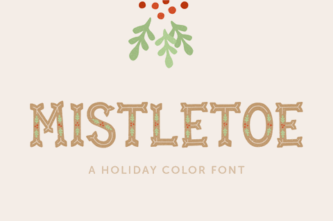 Mistletoe font素材中国精选英文字