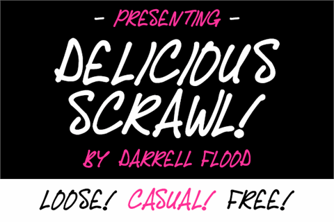 Delicious Scrawl font16设计网精选英文字体