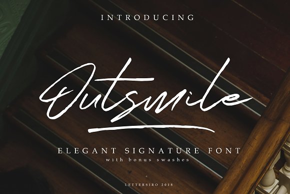 Outsmile Elegant Signature Font16图库网精选英文字体