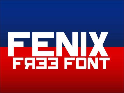 Fenix font16素材网精选英文字体