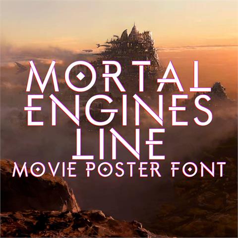 Mortal Engines Line font16设计网精选英文字体