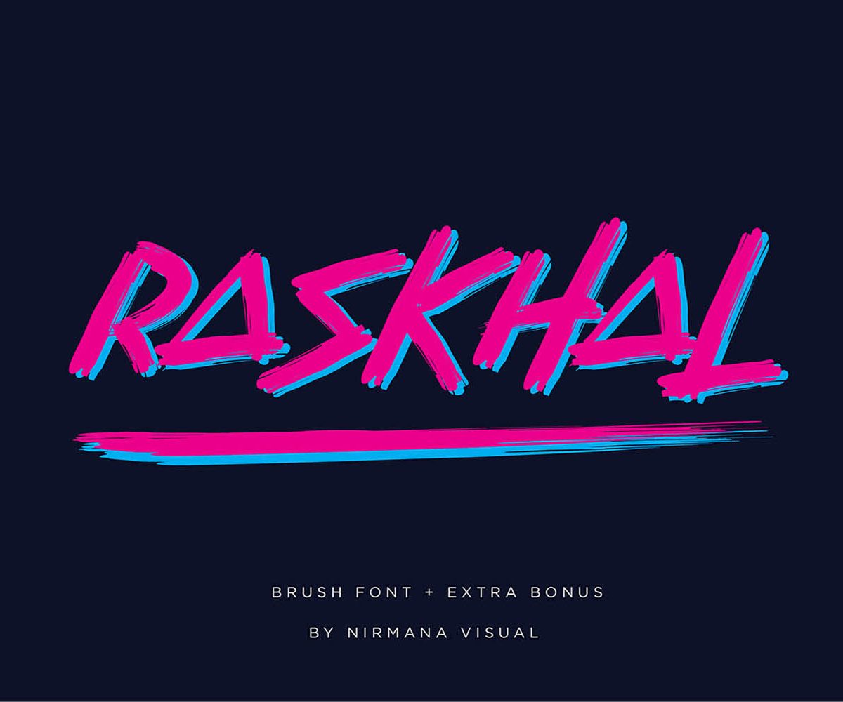 Raskhal Plus Extra Bonus Font16设计网精选英文字体