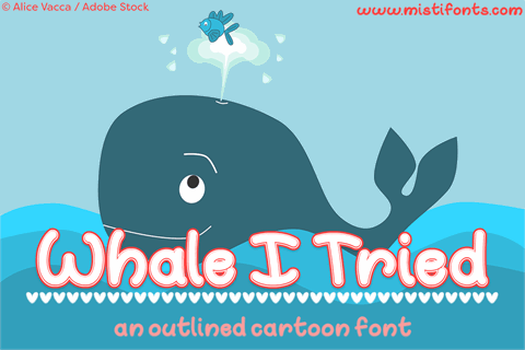 Whale I Tried font16图库网精选英文字体