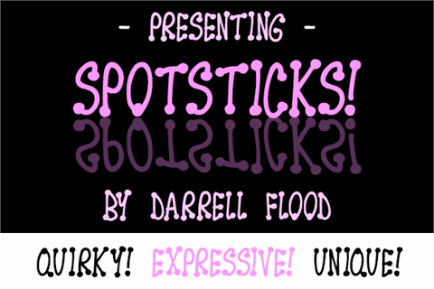 Spotsticks font16素材网精选英文字体