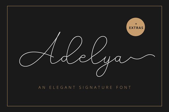 Adelya – Elegant Signature Font素材中国精选英文字体