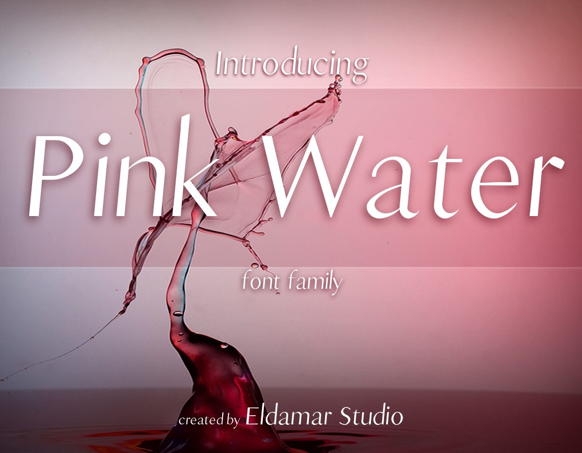 Pink Water Font Regular Font16设计网精选英文字体