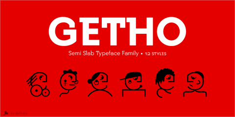 Getho font16素材网精选英文字体