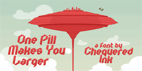 One Pill Makes You Larger font16素材网精选英文字体