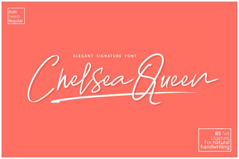 Chelsea Queen Demo font素材中国精选英文字体