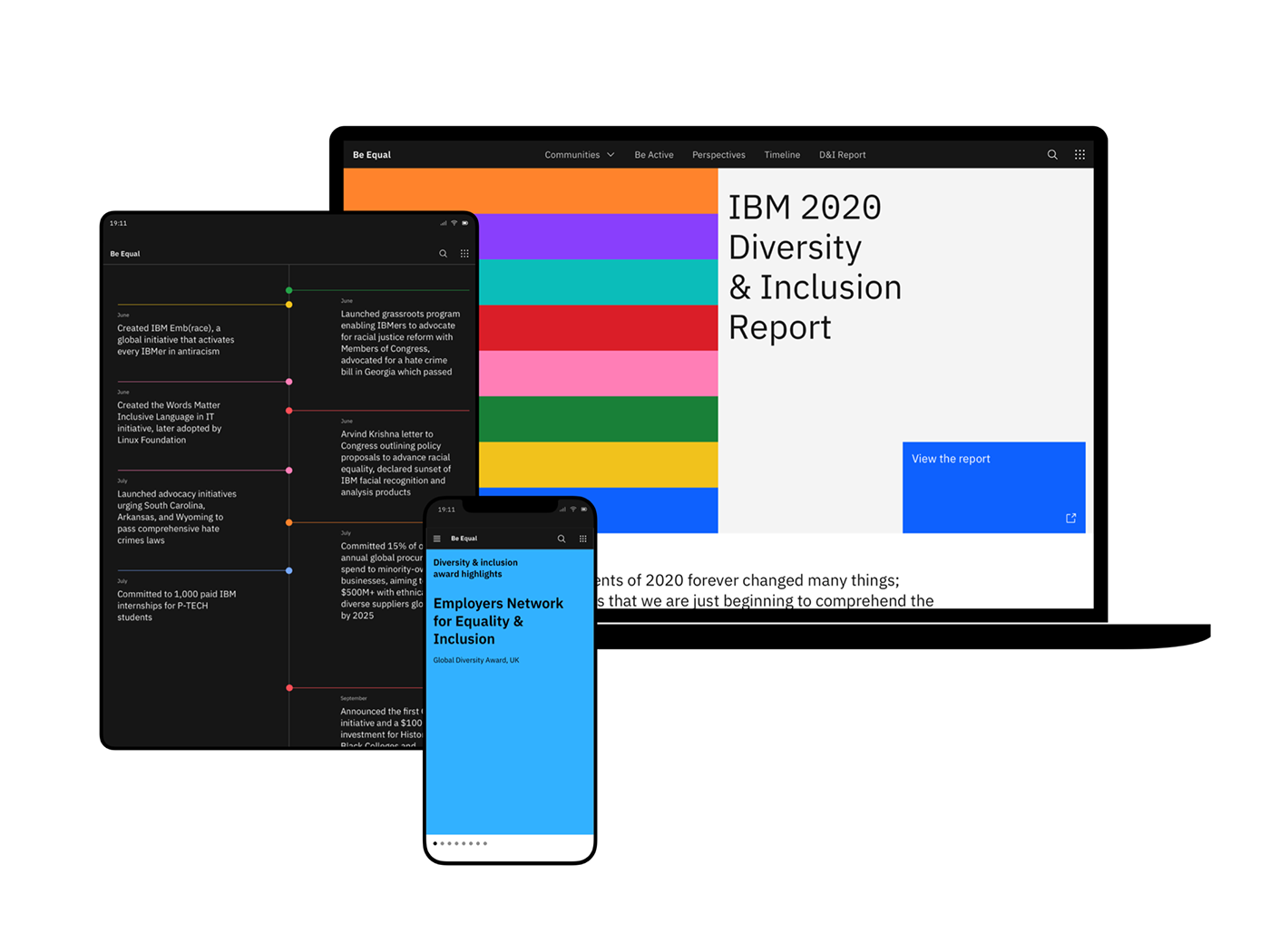 IBM 2020年多元化与包容性报告版式设计