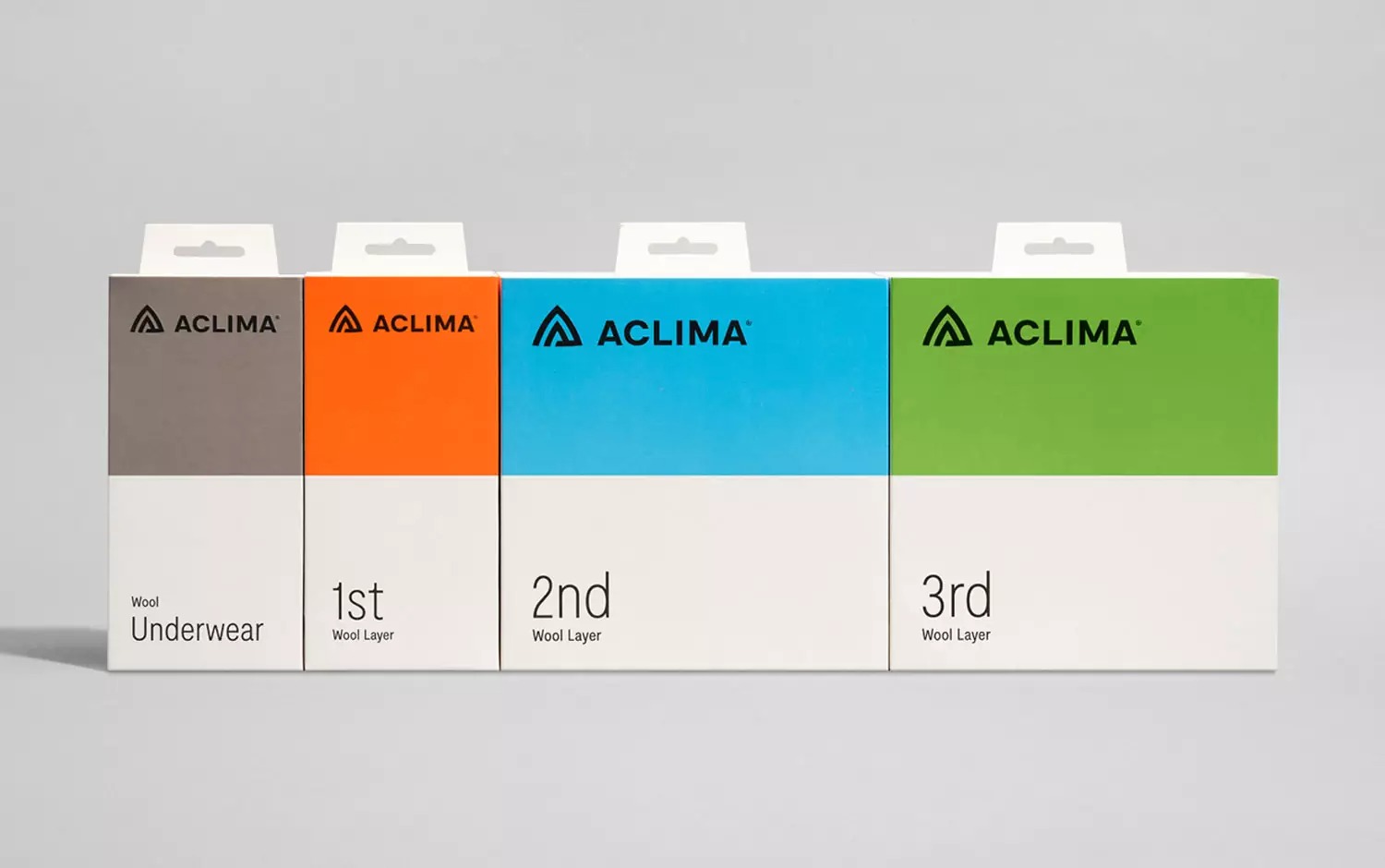 Aclima羊毛服装产品包装设计