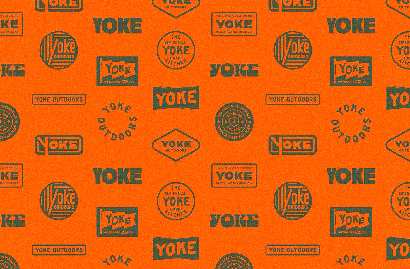 户外装备品牌Yoke炫酷标识和包装设计