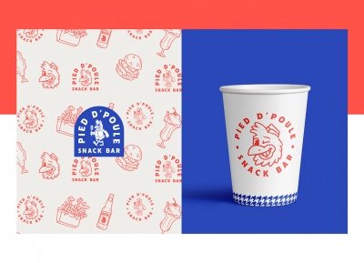 Pied d'Poule快餐店品牌形象设计16图库网精选