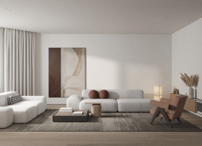 木质和大地棕色调！宁静的现代家居室内设计16图库网精选