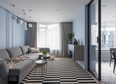 优雅的三居室蓝调公寓16设计网精选