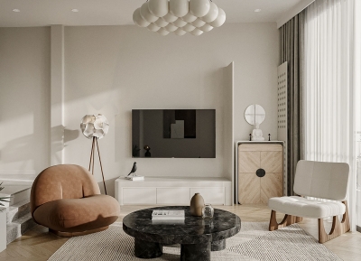 优雅舒适的法式家居装修设计普贤居素材网精选