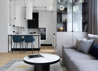 57平米雅致的灰色公寓设计素材中国网精选
