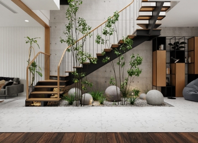 拥有室内绿色空间和庭院的精美越南住宅设计16图库网精选