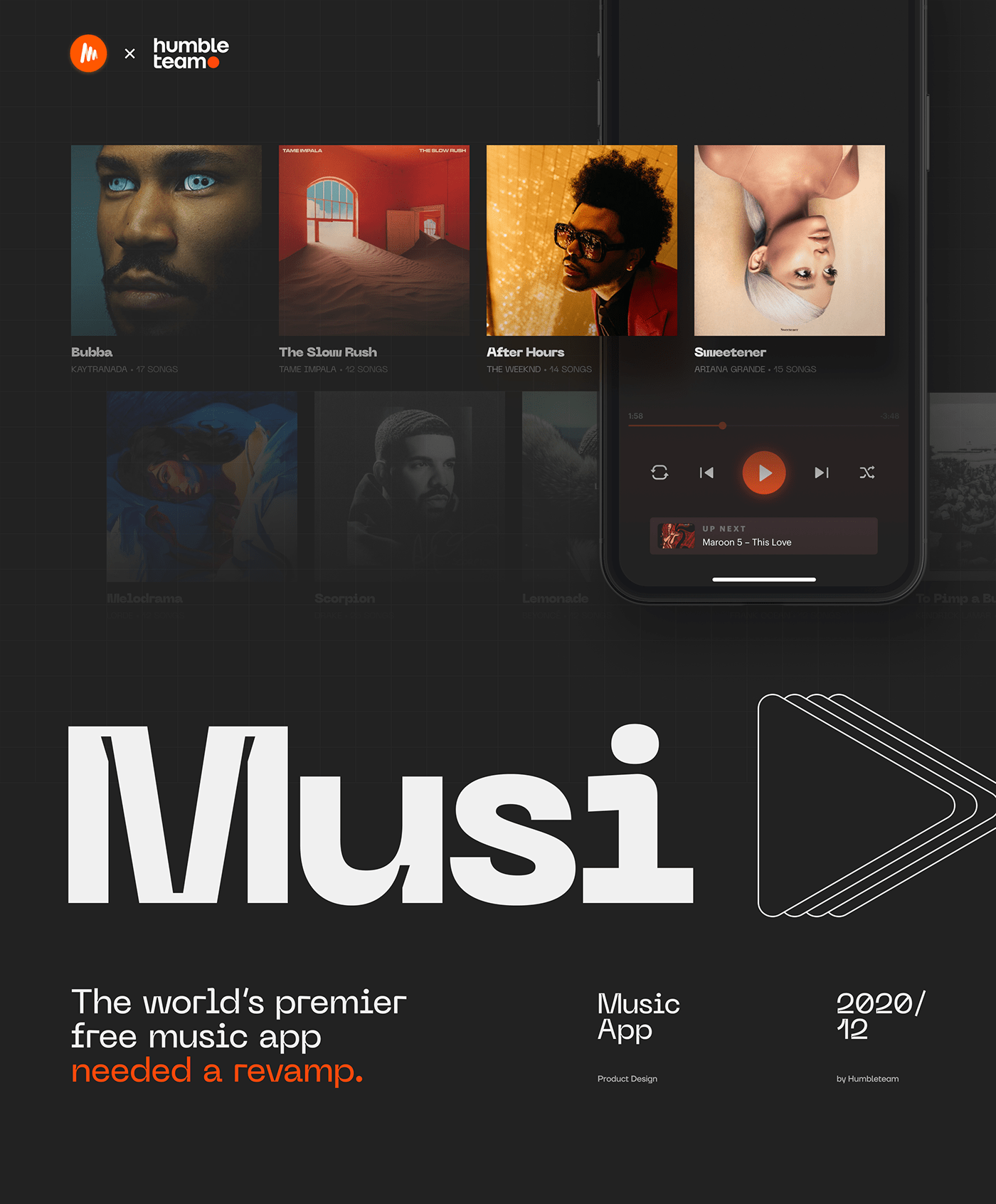 音乐流媒体Musi APP界面UI设计