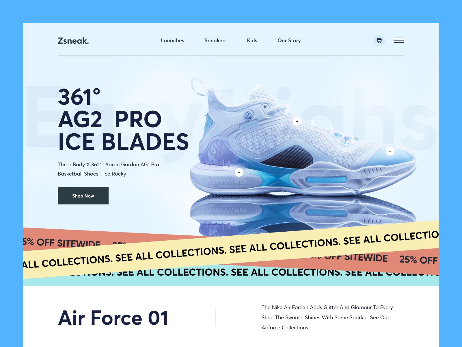 30个运动鞋产品电商网页设计