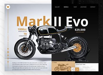 13款炫酷摩托车网页设计16设计网精选