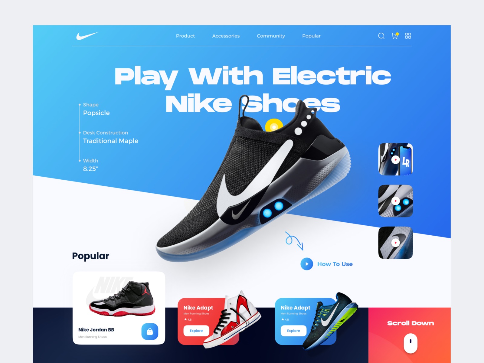 30个运动鞋产品电商网页设计