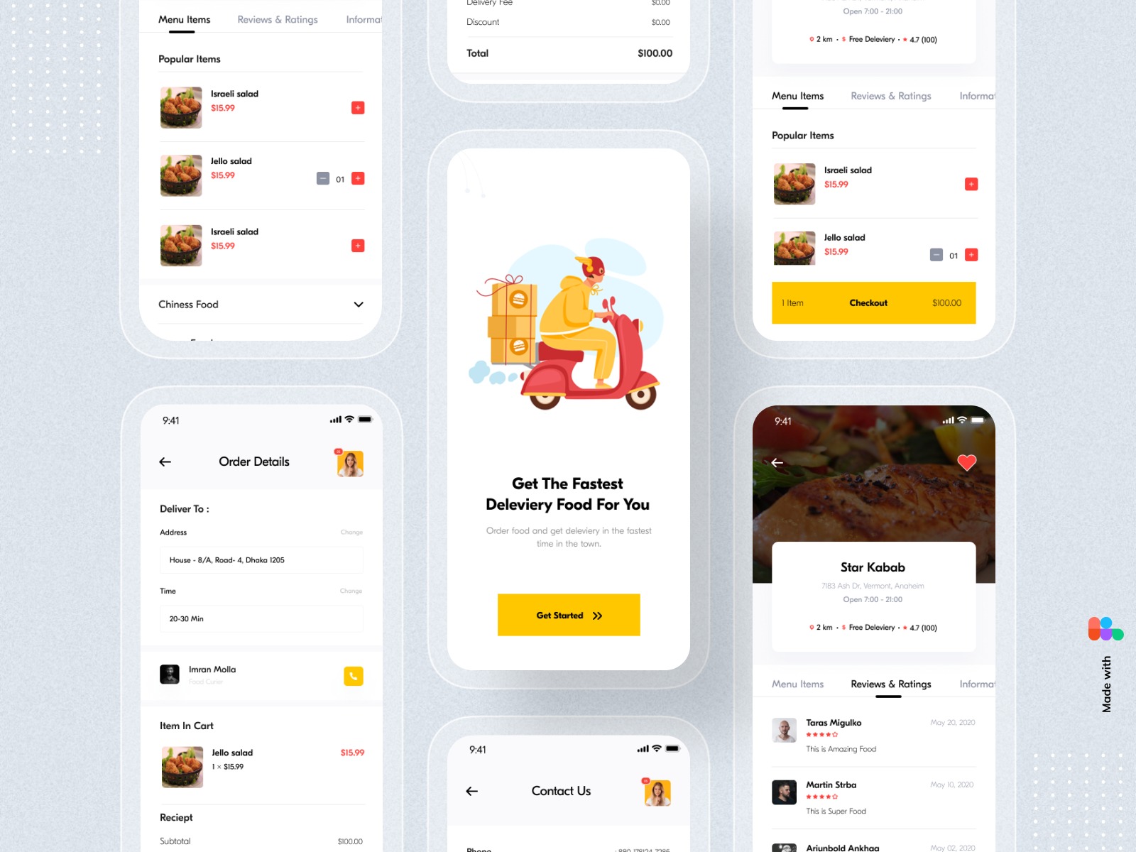 20款国外送餐外卖APP应用UI设计