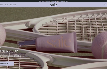 Saie化妆品网站设计素材中国网精选