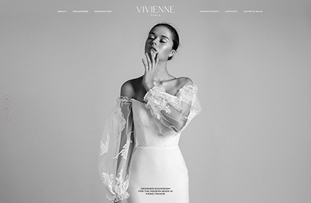 VIVIENNE巴黎新娘婚纱品牌网站设计素材中国网精选